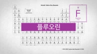 가장 높은 반응성을 갖는 원소.